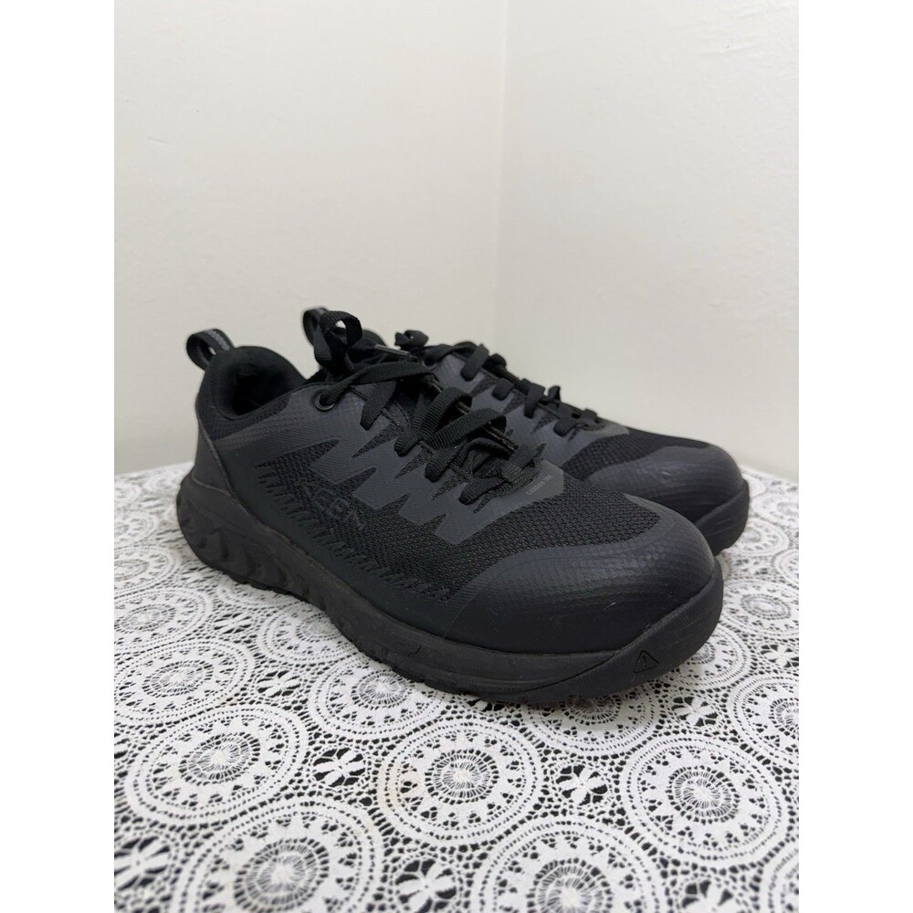 Men’s KEEN Utility Arvada Black Steel toe work Shoe sneakers 7D
